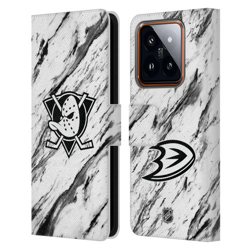 NHL Anaheim Ducks Marble Leather Book Wallet Case Cover For Xiaomi 14
