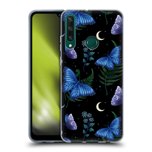 Episodic Drawing Pattern Blue Morpho Butterfly Soft Gel Case for Huawei Y6p