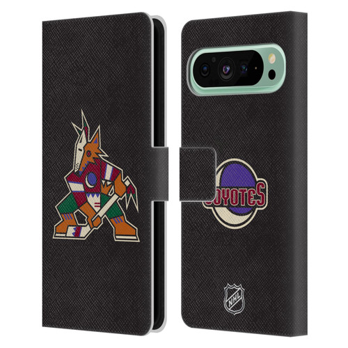 NHL Arizona Coyotes Plain Leather Book Wallet Case Cover For Google Pixel 9 Pro XL