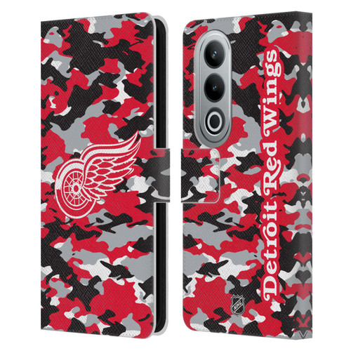 NHL Detroit Red Wings Camouflage Leather Book Wallet Case Cover For OPPO OnePlus Ace 3V 5G