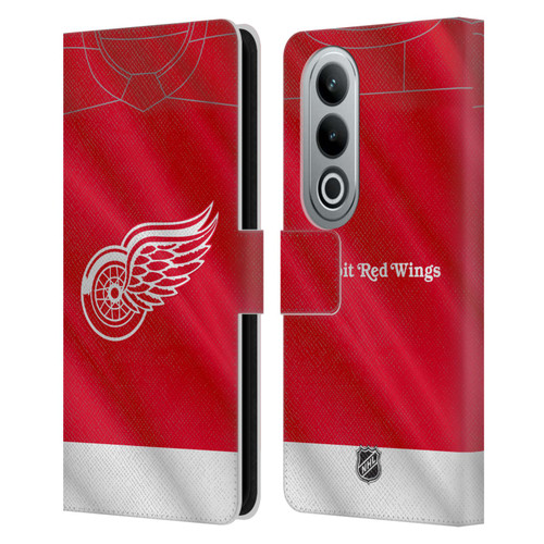 NHL Detroit Red Wings Jersey Leather Book Wallet Case Cover For OPPO OnePlus Ace 3V 5G