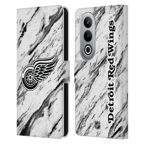 NHL Detroit Red Wings Marble Leather Book Wallet Case Cover For OPPO OnePlus Ace 3V 5G