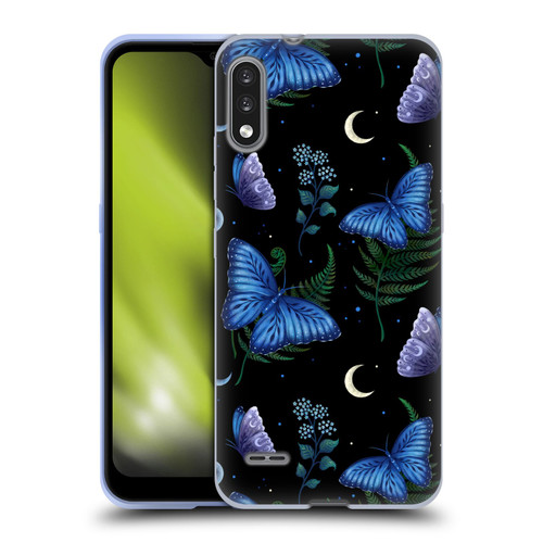 Episodic Drawing Pattern Blue Morpho Butterfly Soft Gel Case for LG K22
