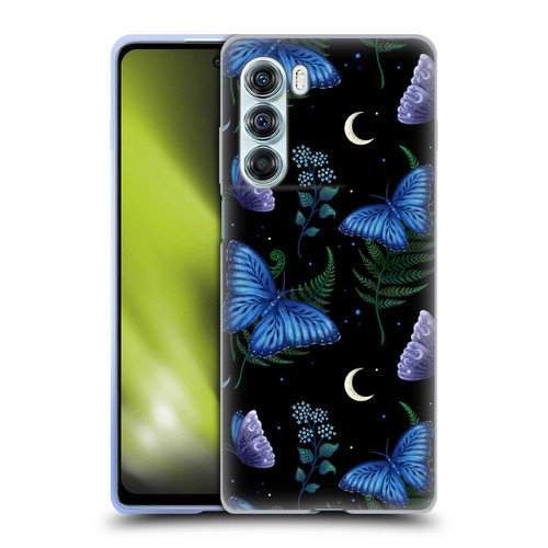 Episodic Drawing Pattern Blue Morpho Butterfly Soft Gel Case for Motorola Edge S30 / Moto G200 5G