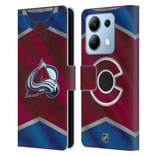 NHL Colorado Avalanche Jersey Leather Book Wallet Case Cover For Xiaomi Redmi Note 13/13 Pro 5G