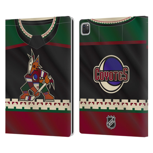 NHL Arizona Coyotes Jersey Leather Book Wallet Case Cover For Apple iPad Pro 13 M4 2024