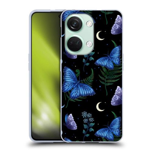 Episodic Drawing Pattern Blue Morpho Butterfly Soft Gel Case for OnePlus Nord 3 5G