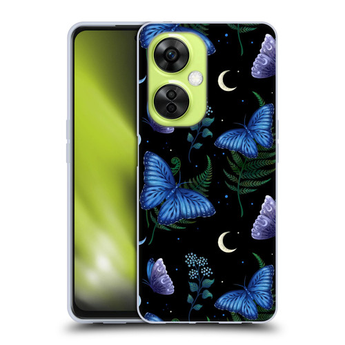 Episodic Drawing Pattern Blue Morpho Butterfly Soft Gel Case for OnePlus Nord CE 3 Lite 5G