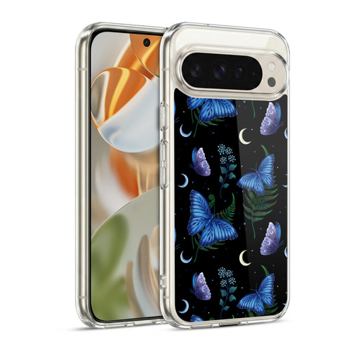 Episodic Drawing Pattern Blue Morpho Butterfly Soft Gel Case for Google Pixel 9 / Pixel 9 Pro