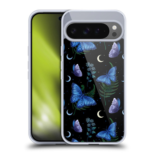 Episodic Drawing Pattern Blue Morpho Butterfly Soft Gel Case for Google Pixel 9 Pro XL
