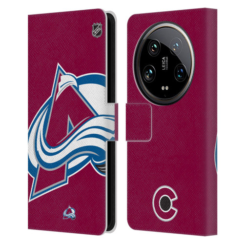 NHL Colorado Avalanche Oversized Leather Book Wallet Case Cover For Xiaomi 14 Ultra