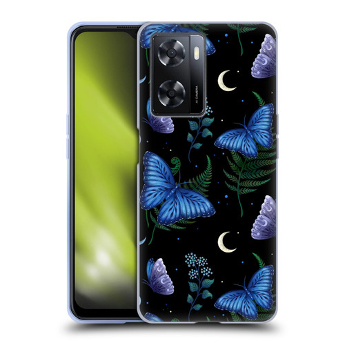 Episodic Drawing Pattern Blue Morpho Butterfly Soft Gel Case for OPPO A57s