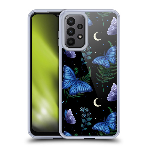 Episodic Drawing Pattern Blue Morpho Butterfly Soft Gel Case for Samsung Galaxy A23 / 5G (2022)