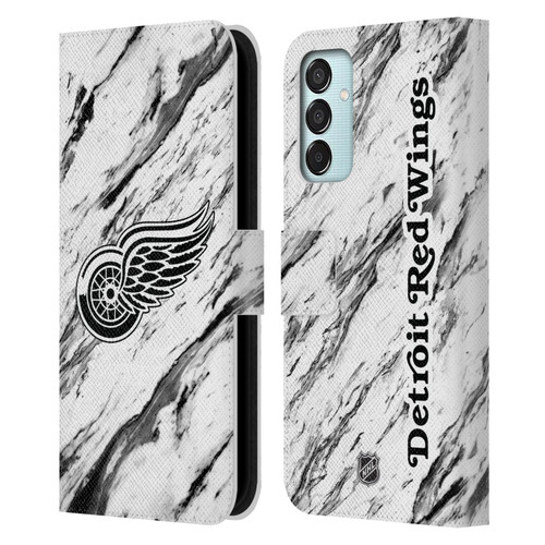 NHL Detroit Red Wings Marble Leather Book Wallet Case Cover For Samsung Galaxy M15/F15 5G
