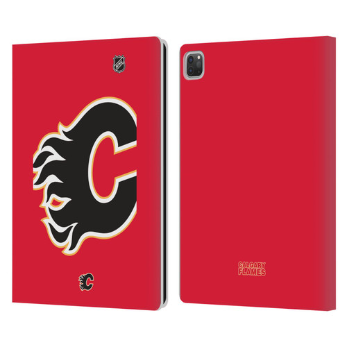 NHL Calgary Flames Oversized Leather Book Wallet Case Cover For Apple iPad Pro 13 M4 2024