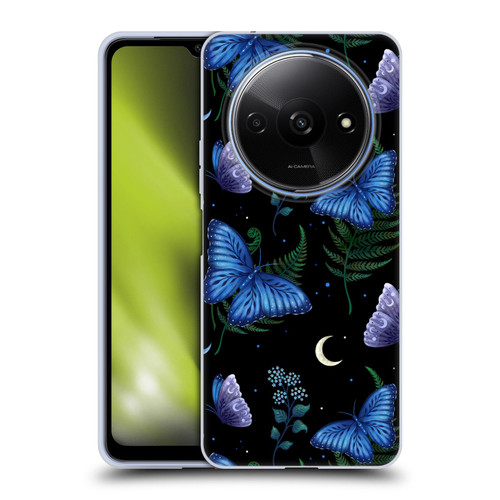 Episodic Drawing Pattern Blue Morpho Butterfly Soft Gel Case for Xiaomi Redmi A3