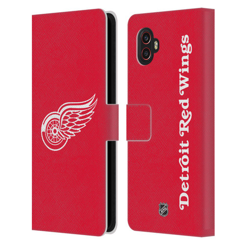 NHL Detroit Red Wings Plain Leather Book Wallet Case Cover For Samsung Galaxy Xcover6 Pro/Pro2