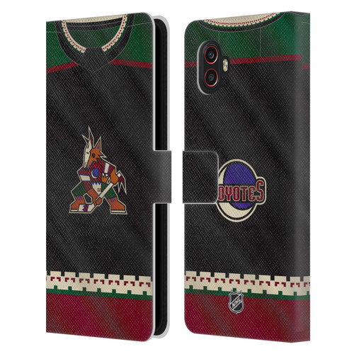 NHL Arizona Coyotes Jersey Leather Book Wallet Case Cover For Samsung Galaxy Xcover6 Pro/Pro2