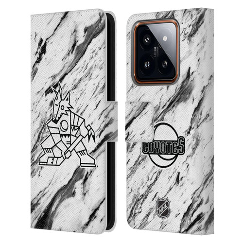 NHL Arizona Coyotes Marble Leather Book Wallet Case Cover For Xiaomi 14