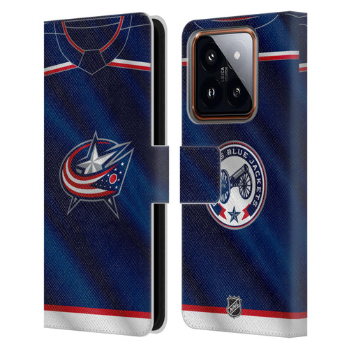 NHL Columbus Blue Jackets Jersey Leather Book Wallet Case Cover For Xiaomi 14
