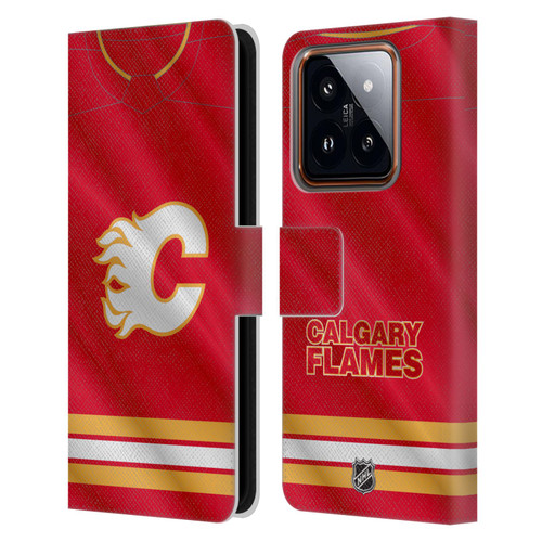NHL Calgary Flames Jersey Leather Book Wallet Case Cover For Xiaomi 14