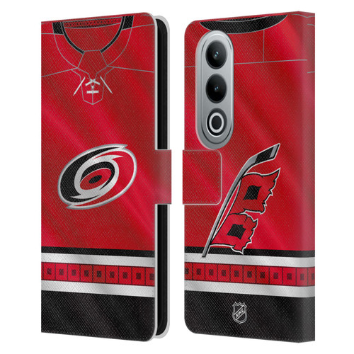 NHL Carolina Hurricanes Jersey Leather Book Wallet Case Cover For OPPO OnePlus Ace 3V 5G