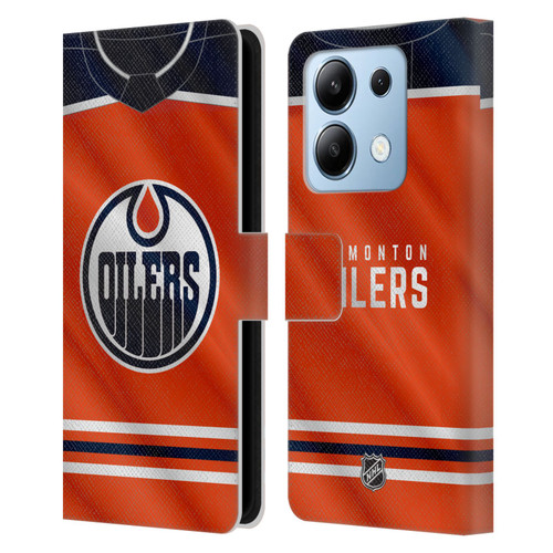 NHL Edmonton Oilers Jersey Leather Book Wallet Case Cover For Xiaomi Redmi Note 13/13 Pro 5G