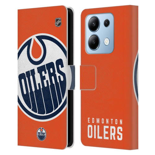 NHL Edmonton Oilers Oversized Leather Book Wallet Case Cover For Xiaomi Redmi Note 13/13 Pro 5G