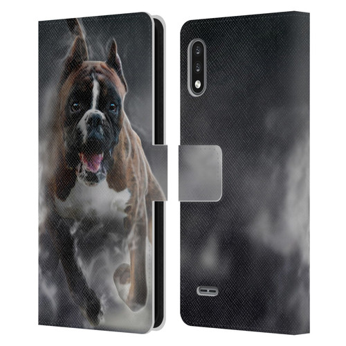Klaudia Senator Animal Art American Bully Leather Book Wallet Case Cover For LG K22