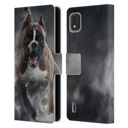 Klaudia Senator Animal Art American Bully Leather Book Wallet Case Cover For Nokia C2 2nd Edition