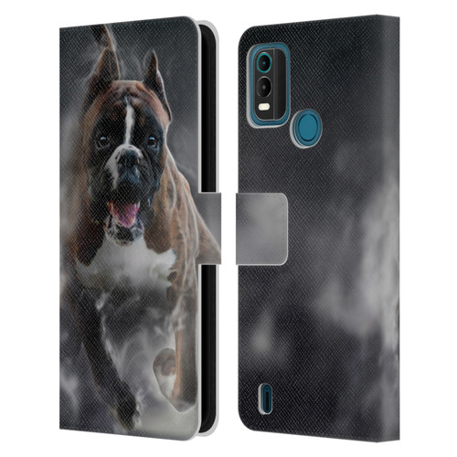 Klaudia Senator Animal Art American Bully Leather Book Wallet Case Cover For Nokia G11 Plus