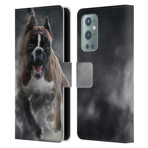 Klaudia Senator Animal Art American Bully Leather Book Wallet Case Cover For OnePlus 9