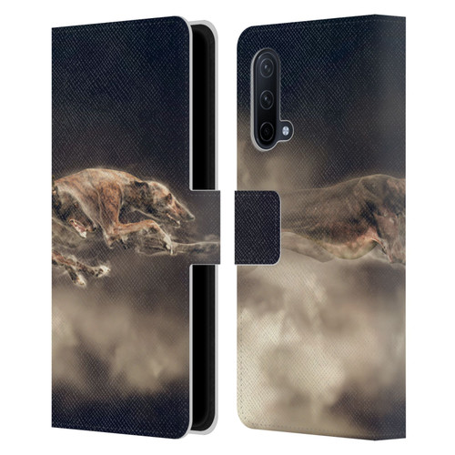 Klaudia Senator Animal Art Greyhound Leather Book Wallet Case Cover For OnePlus Nord CE 5G