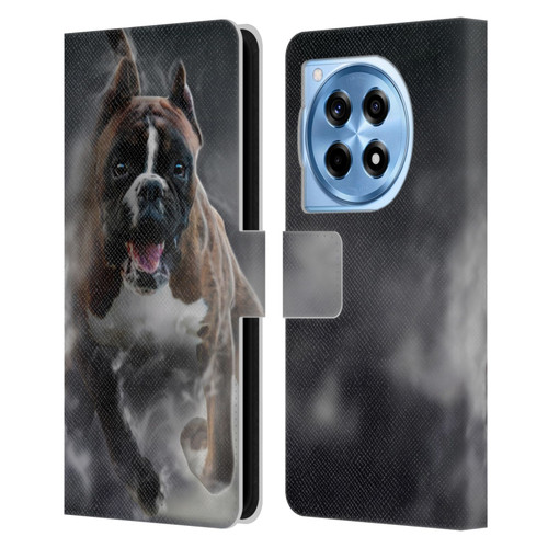 Klaudia Senator Animal Art American Bully Leather Book Wallet Case Cover For OnePlus 12R