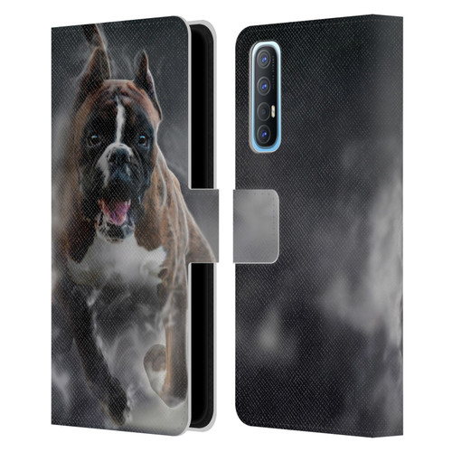 Klaudia Senator Animal Art American Bully Leather Book Wallet Case Cover For OPPO Find X2 Neo 5G