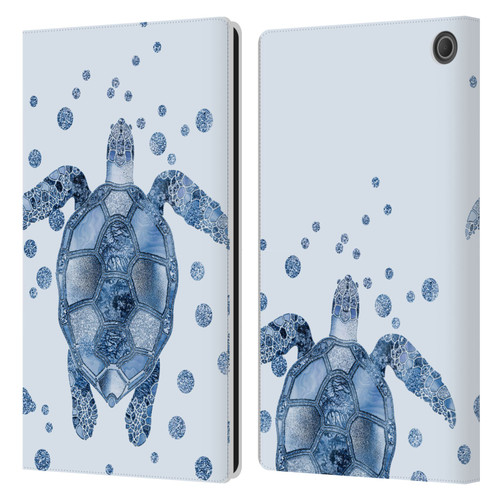 LebensArt Nature Turtle Leather Book Wallet Case Cover For Amazon Fire Max 11 2023