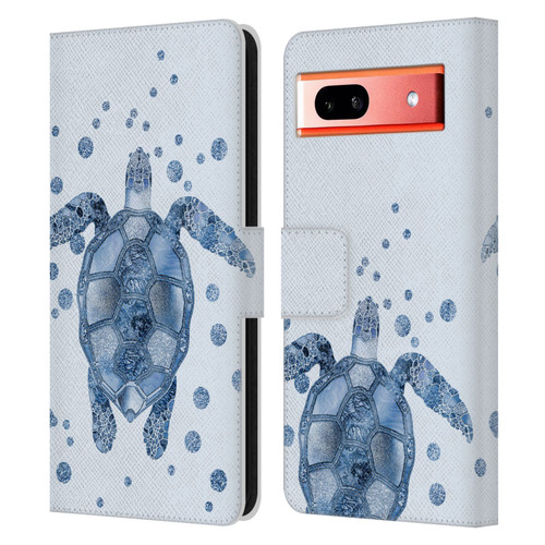 LebensArt Nature Turtle Leather Book Wallet Case Cover For Google Pixel 7a