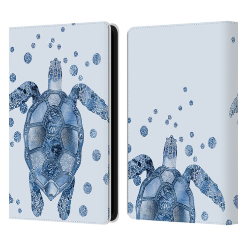 LebensArt Nature Turtle Leather Book Wallet Case Cover For Amazon Kindle Paperwhite 5 (2021)