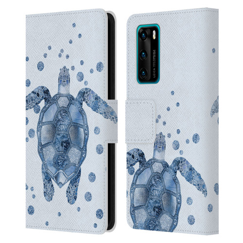 LebensArt Nature Turtle Leather Book Wallet Case Cover For Huawei P40 5G