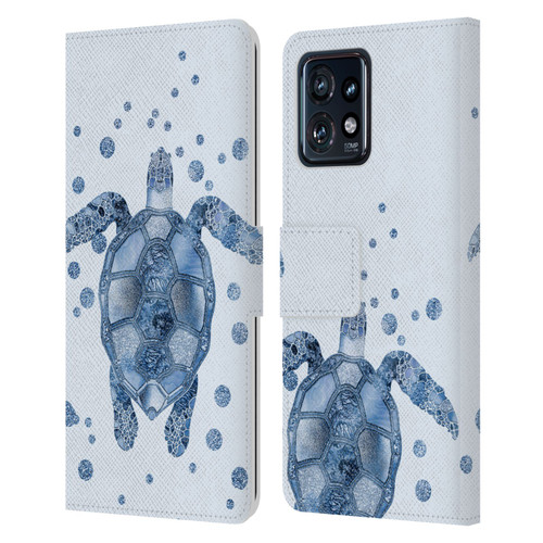 LebensArt Nature Turtle Leather Book Wallet Case Cover For Motorola Moto Edge 40 Pro