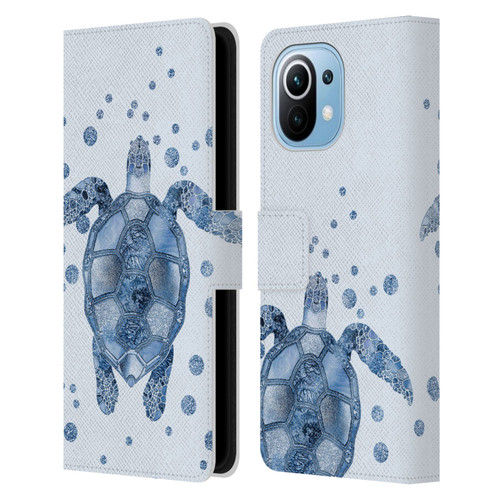 LebensArt Nature Turtle Leather Book Wallet Case Cover For Xiaomi Mi 11