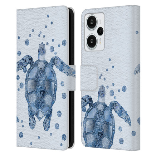 LebensArt Nature Turtle Leather Book Wallet Case Cover For Xiaomi Redmi Note 12T