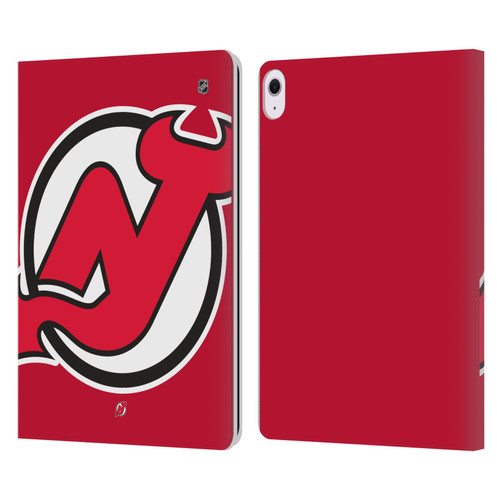 NHL New Jersey Devils Oversized Leather Book Wallet Case Cover For Apple iPad Air 13 2024