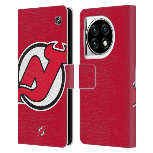 NHL New Jersey Devils Oversized Leather Book Wallet Case Cover For OPPO OnePlus Ace 3 5G