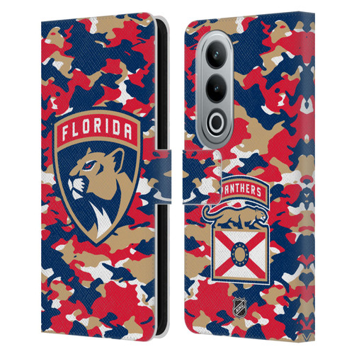 NHL Florida Panthers Camouflage Leather Book Wallet Case Cover For OPPO OnePlus Ace 3V 5G