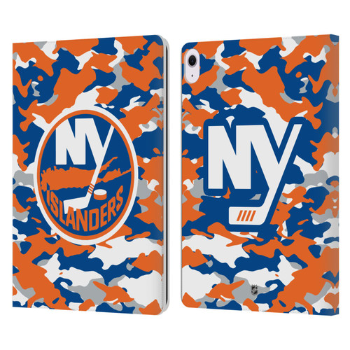 NHL New York Islanders Camouflage Leather Book Wallet Case Cover For Apple iPad Air 13 2024