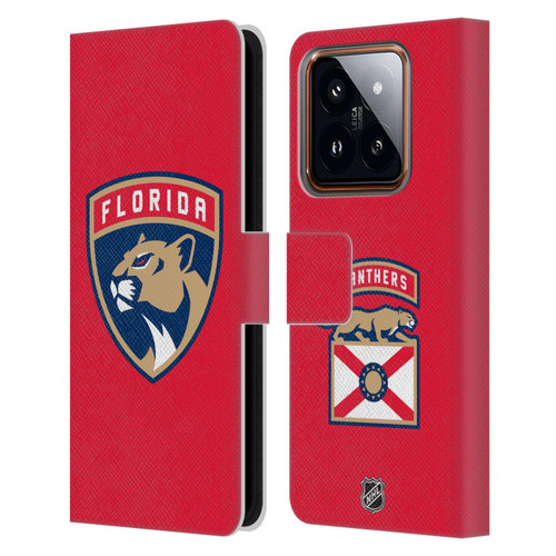 NHL Florida Panthers Plain Leather Book Wallet Case Cover For Xiaomi 14