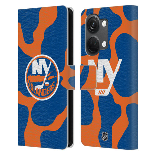 NHL New York Islanders Cow Pattern Leather Book Wallet Case Cover For OnePlus Nord 3 5G