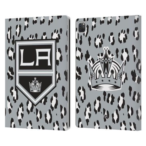 NHL Los Angeles Kings Leopard Patten Leather Book Wallet Case Cover For Apple iPad Pro 13 M4 2024 NHL Los Angeles Kings Leopard Patten Leather Book Wallet Case Cover For Apple iPad Pro 13 M4 2024