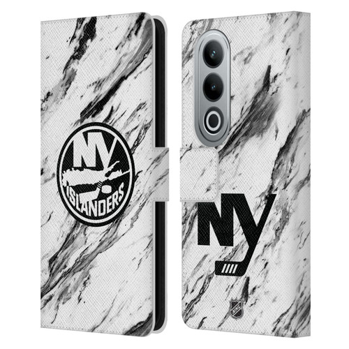NHL New York Islanders Marble Leather Book Wallet Case Cover For OPPO OnePlus Ace 3V 5G